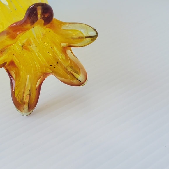 Hand Blown Glass Multicolor Hanging HUMMINGBIRD FEEDER Art Glass 9" Floral Gourd - Picture 5 of 10